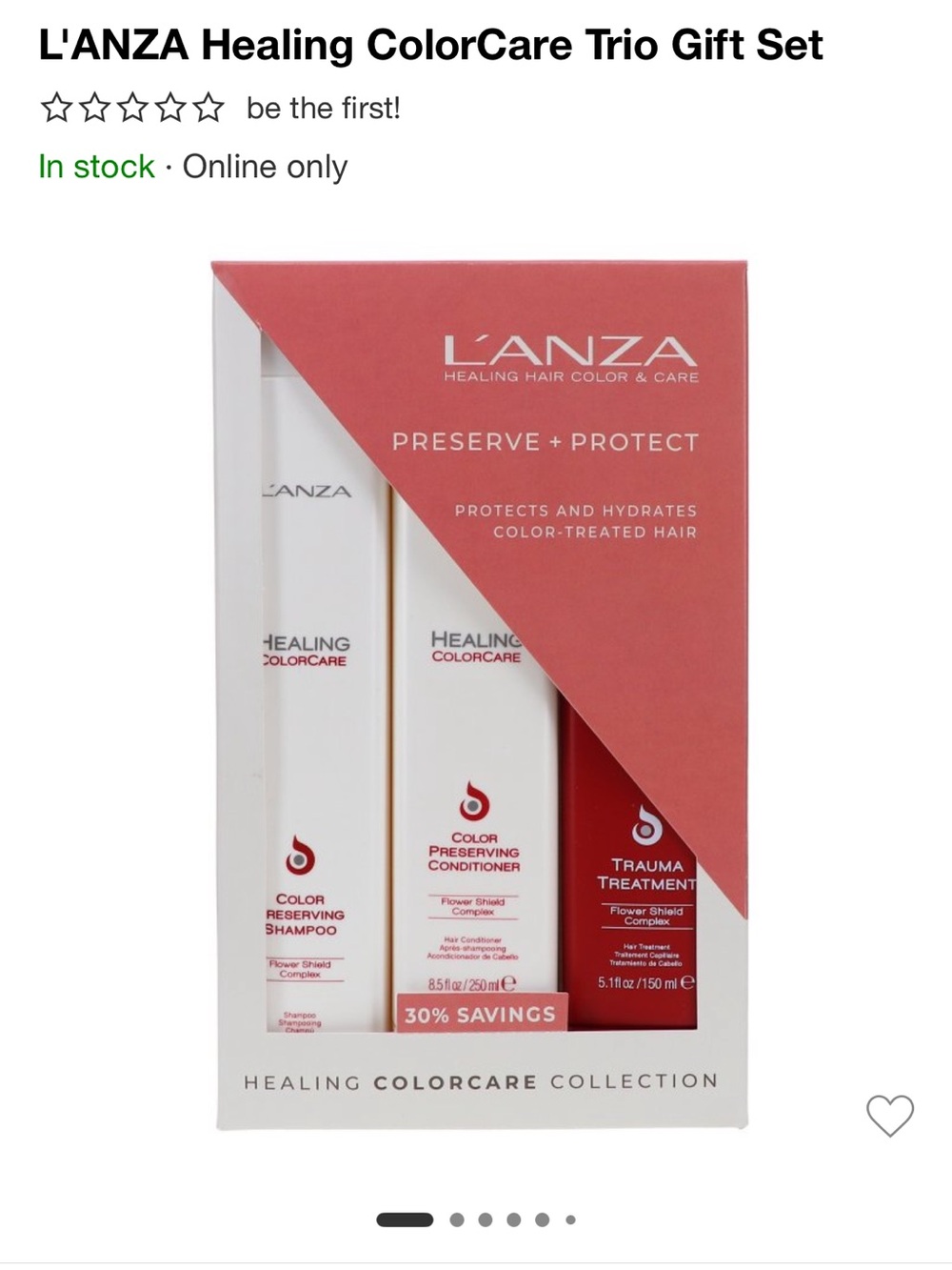 L’ANZA Healing Hair Color & Care Preserve + Protect Color Care Set - Pink